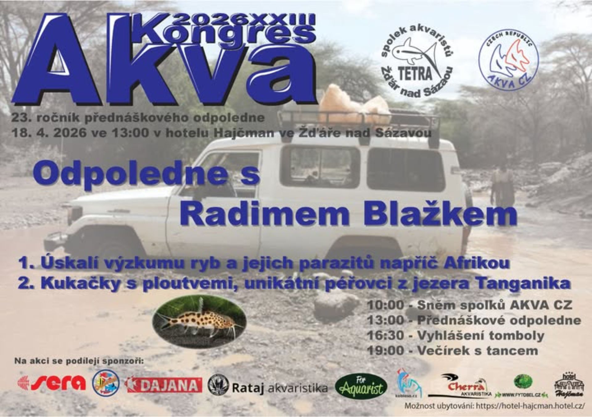 Afrika na dosah: Akva kongres s Radimem Blažkem ve Žďáru nad Sázavou