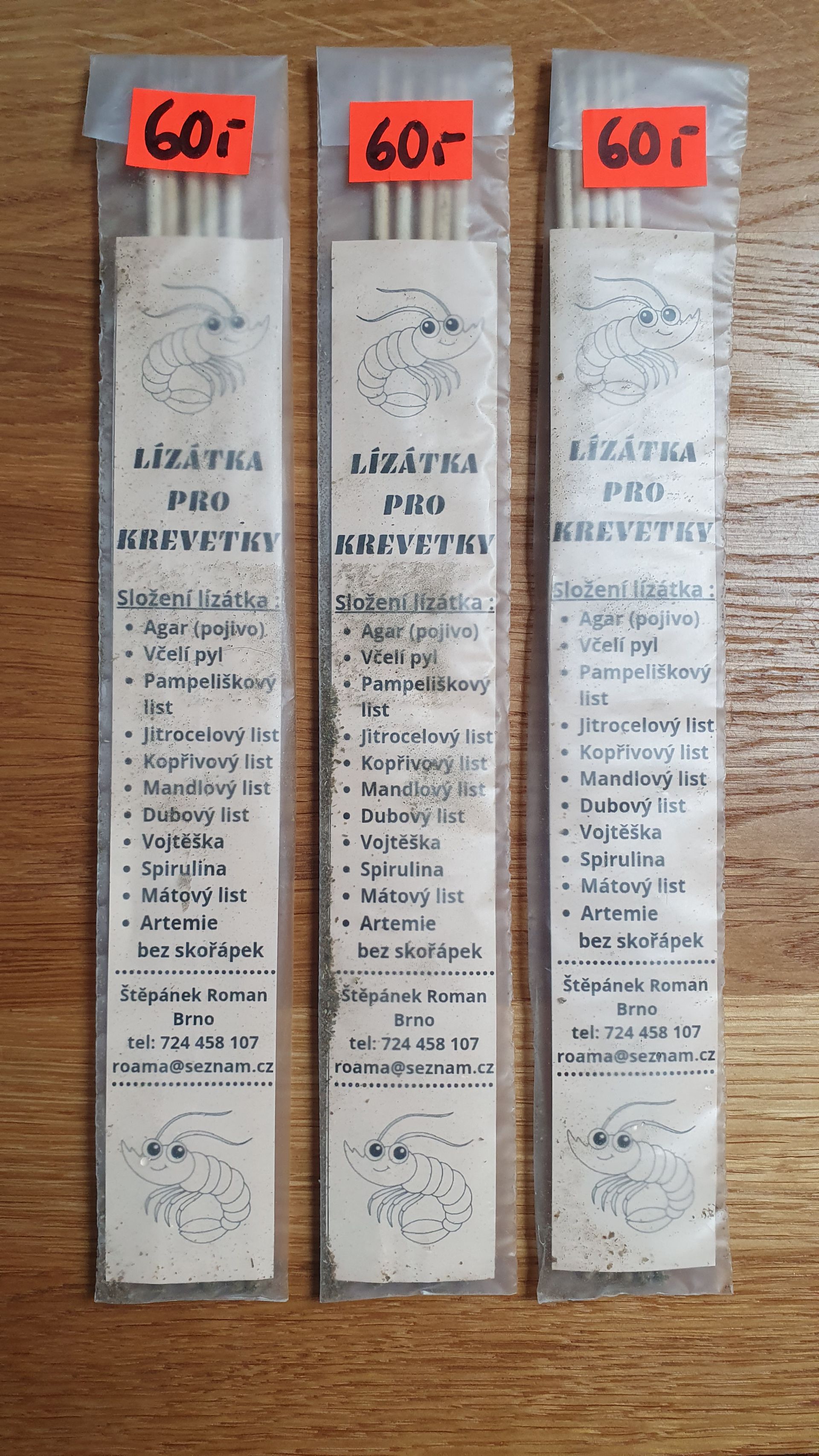 Lízátka pro krevetky